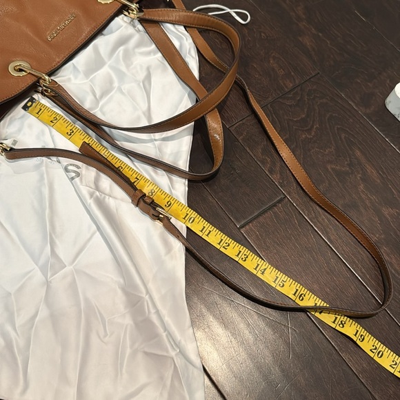 Michael Kors raven Brown Leather Tote Bag with crossbody EUC - Picture 13 of 16